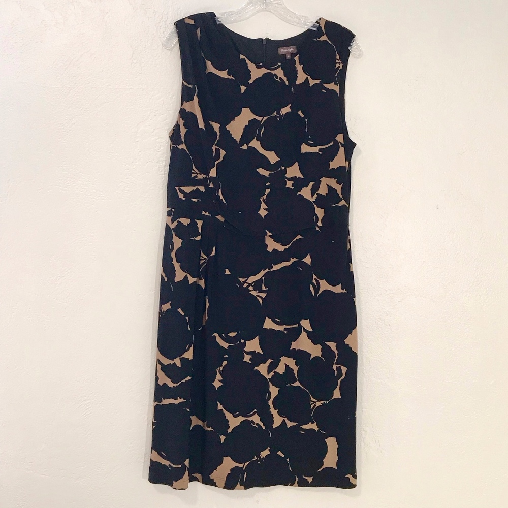 Phase Eight black & tan knit dress, size 14